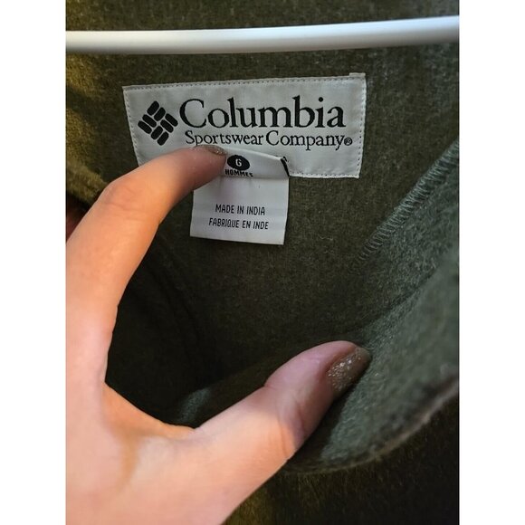 Mens EXTREMELY RARE Columbia Green Button Down Peacoat Wool Blend. Large. - Picture 11 of 16